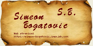 Simeon Bogatović vizit kartica